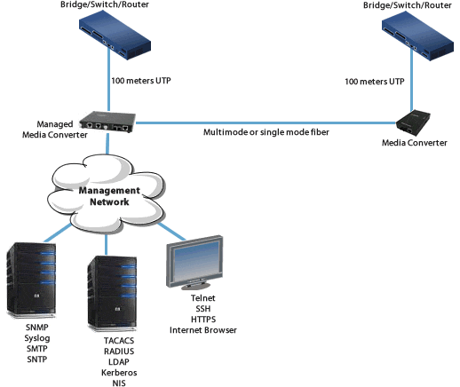 fibra ethernet gestita