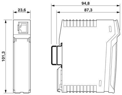 din rail patch panel dimensions