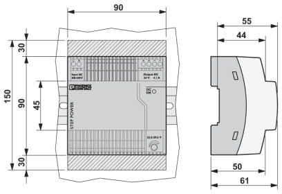 step-ps-1ac-24dc-4.2 Dimension drawing