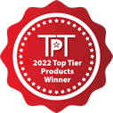 mission critial's 2022 top tier product award logo