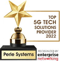Logo del premio Top 5G Tech Solutions Provider 2022 per i sistemi Perle